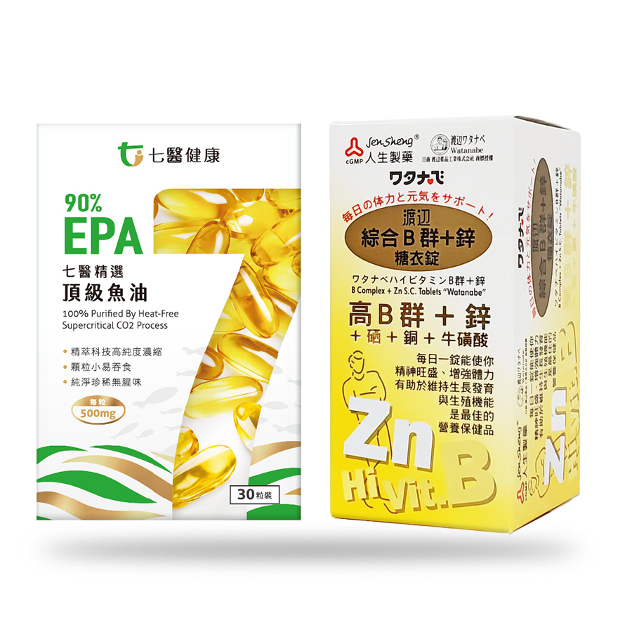 高濃度頂級魚油+B群+鋅糖衣錠